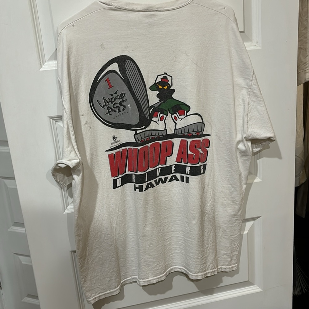 Vintage Whoop Ass sportswear golf tee